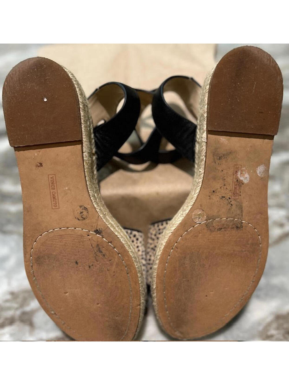 🐆 Vince Camuto Micro-Leopard Cow Hair Espadrilles 6.5 — GUC - Picture 2 of 8